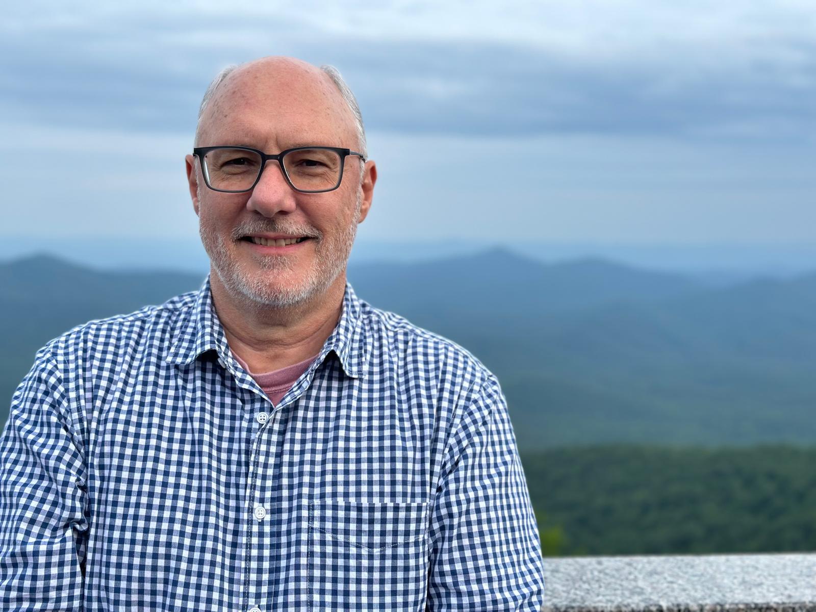 Robert T. Baldwin in the Blue Ridge Mountains near Asheville, NC
